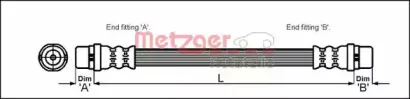 4110350 METZGER Тормозной шланг 4110350 METZGER Тормозной шланг